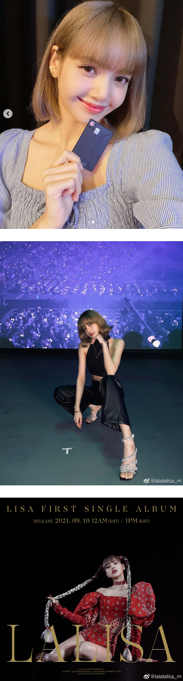 Lisa 红裙+辫子造型推新专辑！首天预购销量爆棚…硬撼队友Rosé 娱乐资讯 图1张