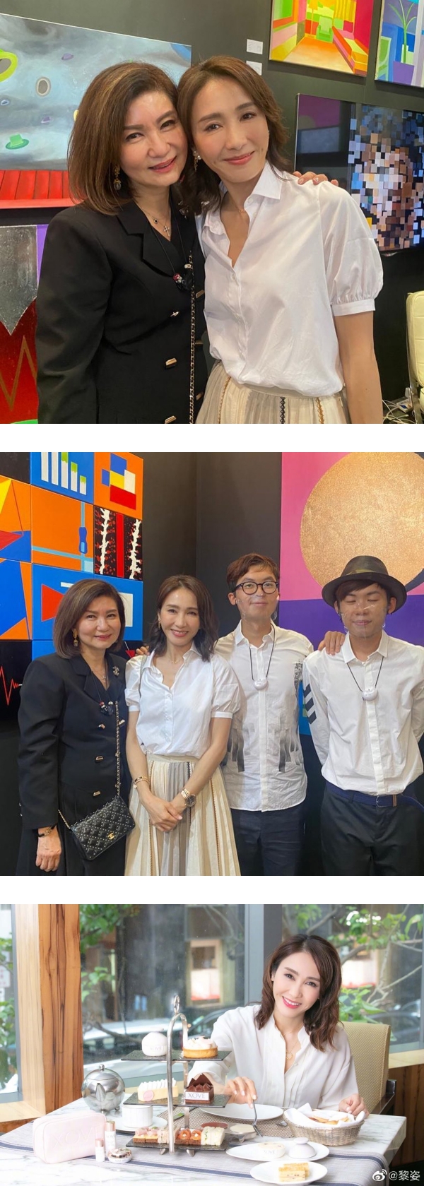 乐易玲儿子办画展秒变TVB台庆！49岁黎姿优雅现身引网盛赞 娱乐资讯 图2张
