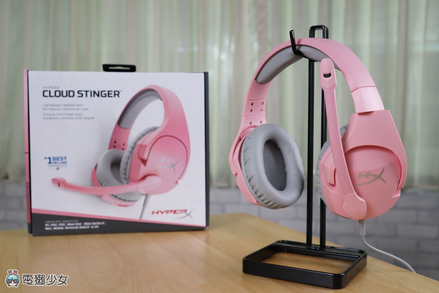 HyperX 最经典的‘ Cloud Stinger 系列 ’也出粉红色耳机！主打轻量化设计，打游戏也要很可爱 数码科技 图1张