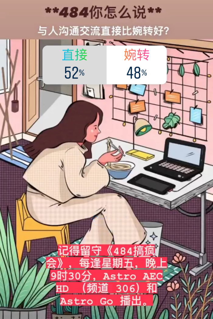 【484你怎么说】你喜欢有话直说，还是拐个弯说话的人？ 更多热点 图7张