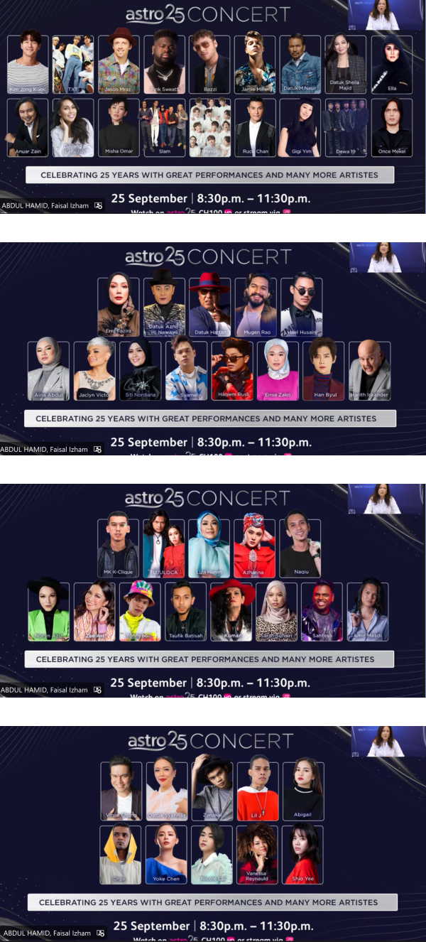 A站 25周年庆线上演唱会阵容超豪华！有金钟国、陈展鹏、Mirror及Jason Mraz等50名马来西亚外大咖艺人 娱乐资讯 图3张