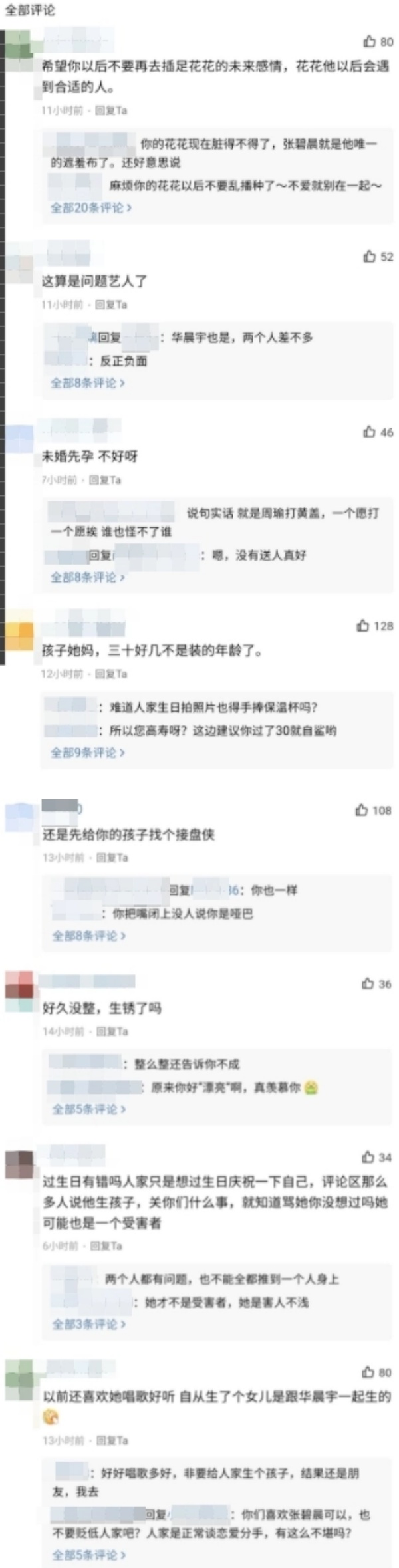 张碧晨庆祝32岁生日！留言区涌现恶评：问题艺人 娱乐资讯 图2张