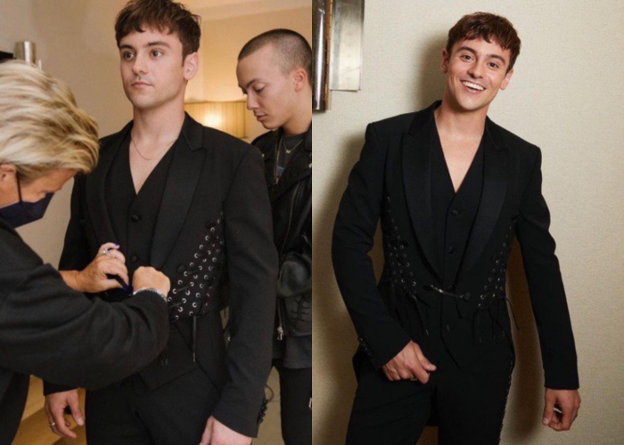Style｜Tom Daley去到Met Gala还在打毛线？穿Moschino亮相红毯！ 更多热点 图3张
