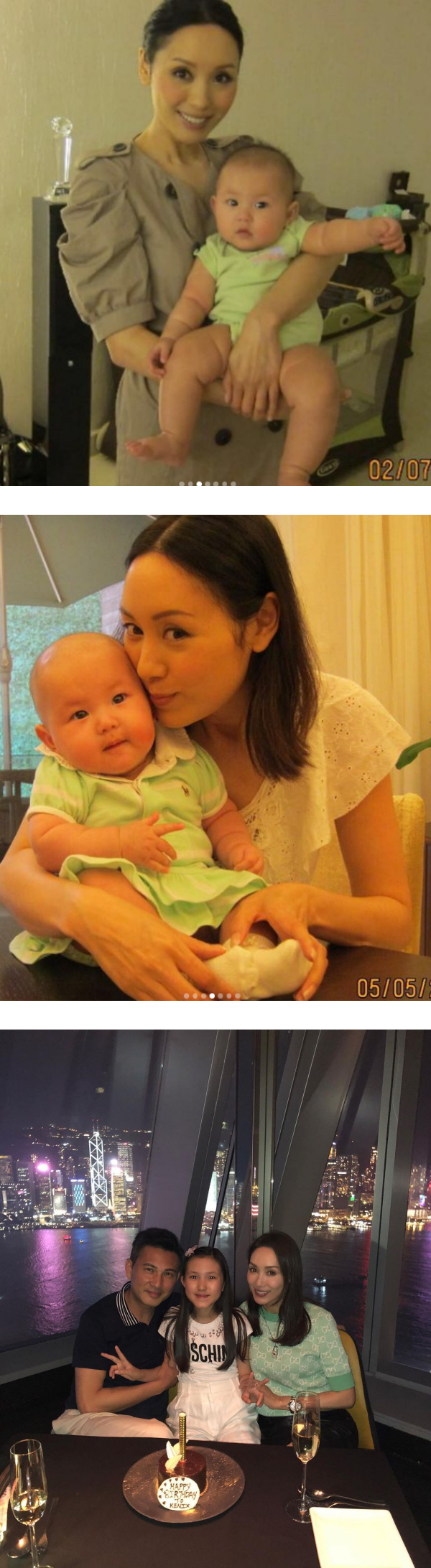 11岁女儿晒童年照...郭可盈真实颜值引热议！证明保养真的很重要 娱乐资讯 图2张