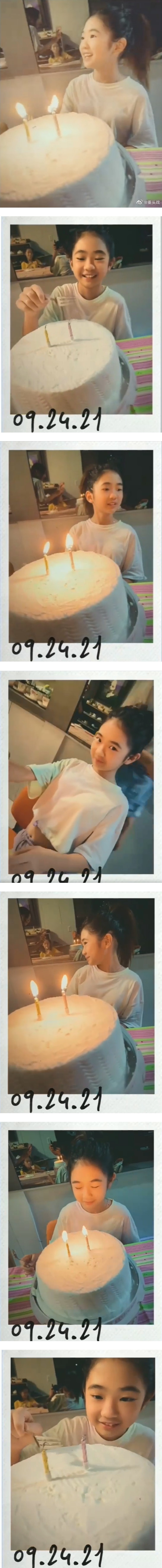 Grace 11岁了！ 包子脸完全消失...长成甜美气质少女 娱乐资讯 图2张