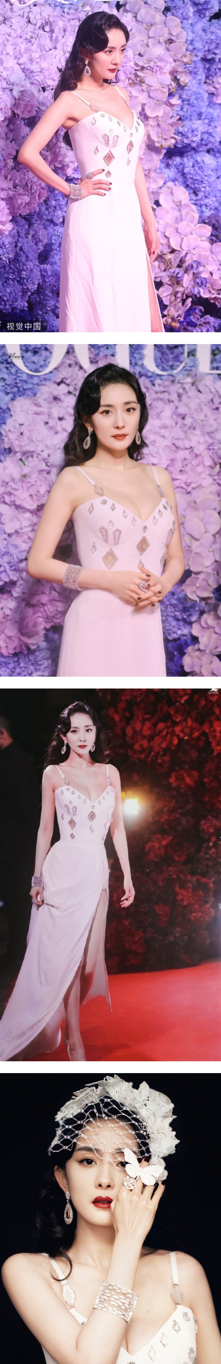 【VOGUE红毯】杨幂深V高衩裙超惊艳！ 上下全露...辣秀丰满北半球 娱乐资讯 图1张