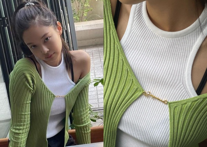 Style｜胸前就靠这小扣针撑着，Jennie、Hailey Bieber都在挑战这性感设计 更多热点 图5张