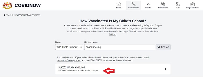 Tips I COVIDNOW一键就能清楚师生接种率，3步骤教学教你怎么check！ 更多热点 图4张