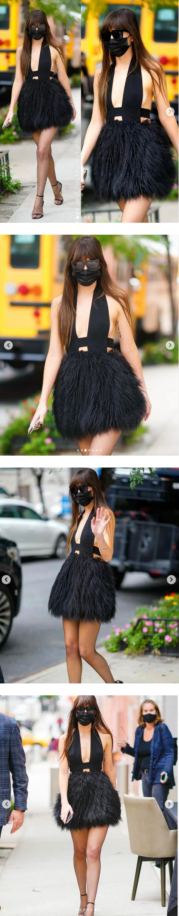 《Fifty Shades of Grey》Dakota Johnson穿“开胸辣装”上街！网笑称：是总裁叫你这样穿的？ 娱乐资讯 图2张