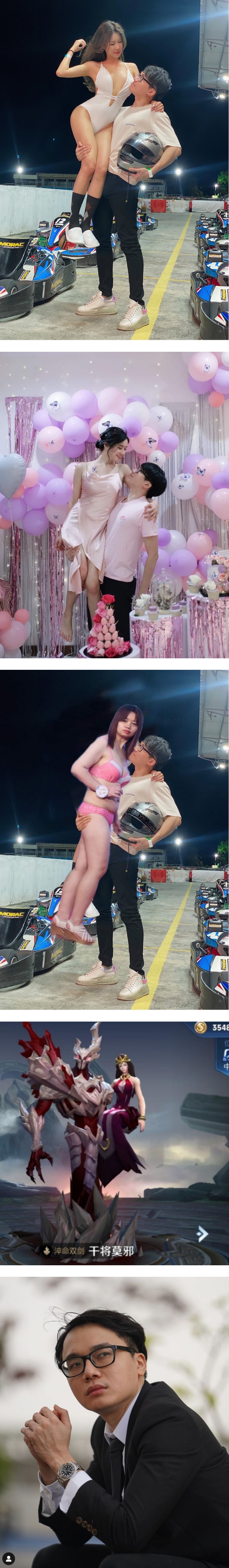 林尚进单手公主抱“飞机杯女神”Gatita庆生！韩晓嗳笑回：你不是靠手把她举起来的 娱乐资讯 图3张