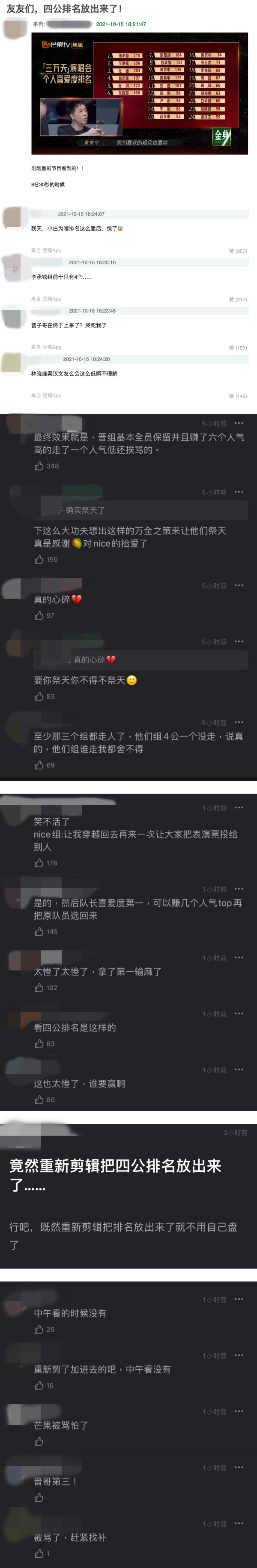 《哥哥》四公个人喜爱度完整排行榜出炉！遭网友骂翻：重新剪辑加进去的吧 娱乐资讯 图4张