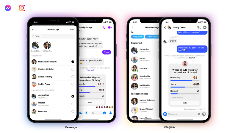 News I 现在聊天更方便了！IG和Messenger用户可以群聊！ 更多热点 图1张