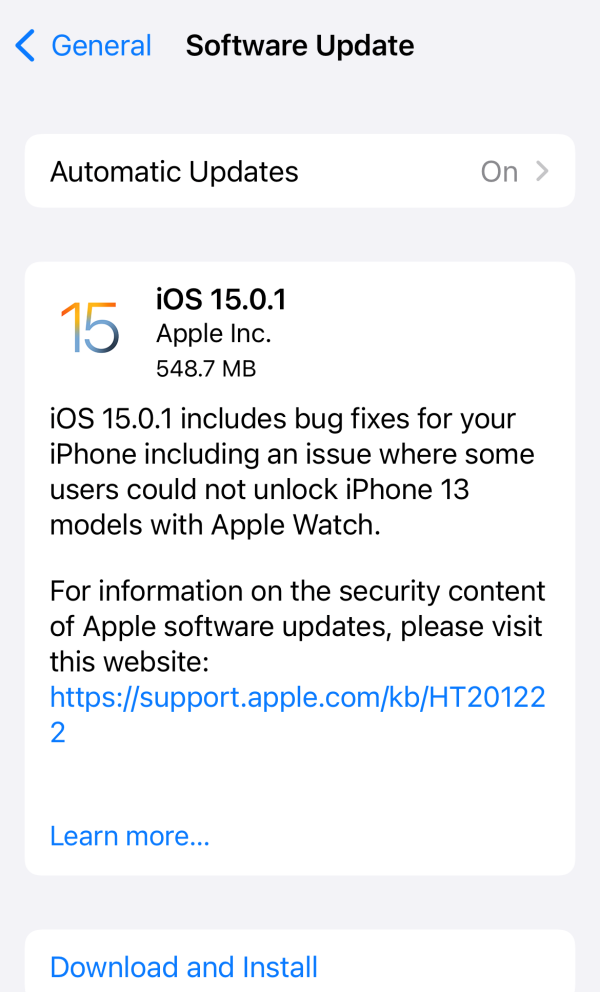 News I 苹果正式推出iOS 15.0.1！主要修复两个大Bug! 更多热点 图2张