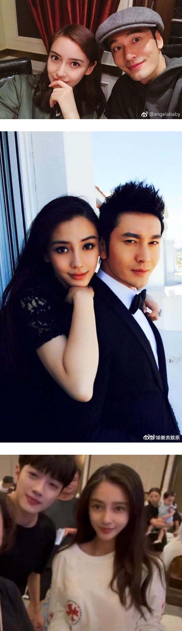 网友捕获Angelababy、黄晓明携小海绵一家出游！夫妻俩全程零交流 娱乐资讯 图1张