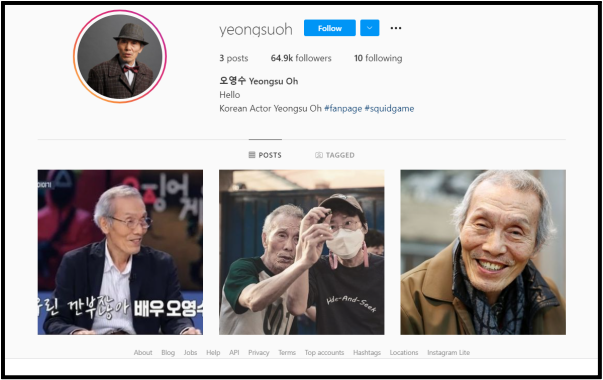 《鱿鱼游戏》76岁高一男IG账号不是本人！紧急澄清：不要误会 娱乐资讯 图1张