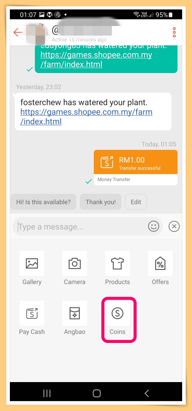Tips I 不想浪费掉Coins？教你6个步骤转给友人使用！ 更多热点 图6张
