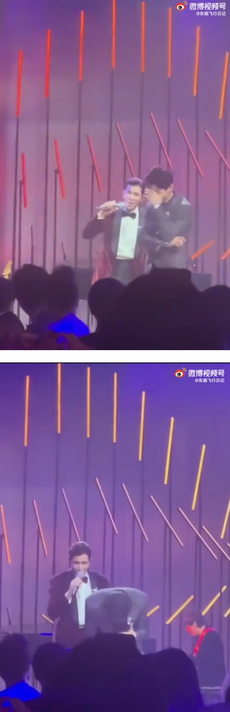 萧敬腾晚宴上为白敬亭唱《生日快乐歌》！ 他尬到弯腰捂脸...完全是大型社死现场 娱乐资讯 图1张