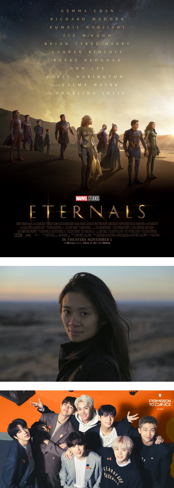 《Eternals》惊现超多BTS 梗？导演赵婷自曝是JIMIN粉丝！ 娱乐资讯 图1张