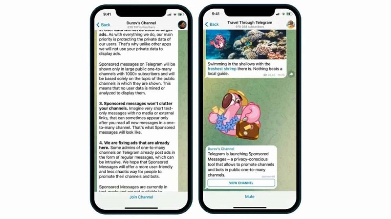 News I Telegram 将推广告服务！强调不会关注用户 不想看可以付费！ 更多热点 图2张