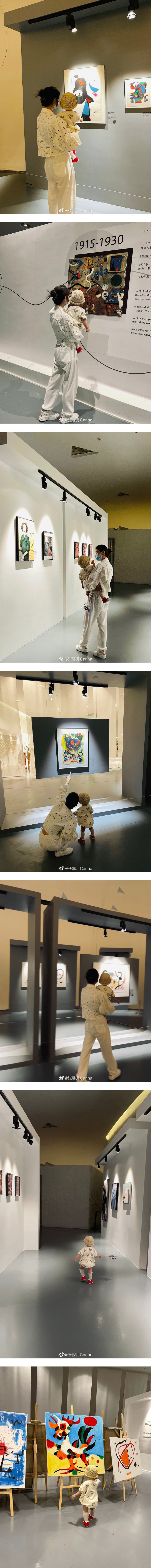 张馨月带一岁女儿看艺术展...却被酸民批评：爱秀！ 娱乐资讯 图2张
