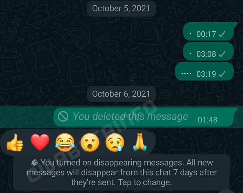 News I WhatsApp测试中功能曝光！在信息上可直接标上6种表情！ 更多热点 图2张