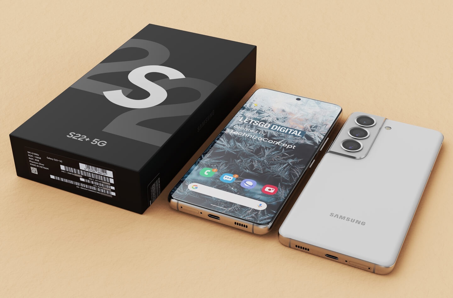 哪一支才是真的三星 Galaxy S22 系列手机？内部员工流出三星 Galaxy S22 系列标准版渲染图！ 数码科技 图5张