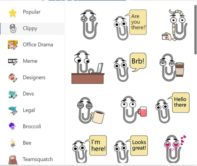 News I 一代人的回忆宣告回归！经典回形针小助手 Clippy 加入Teams表情包！ 更多热点 图2张