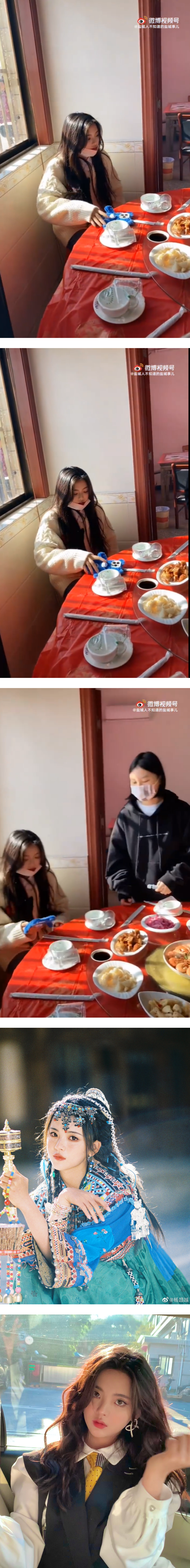 杨超越回老家吃喜酒！　拘谨缩在角落...超接地气举动疯传全网 娱乐资讯 图2张