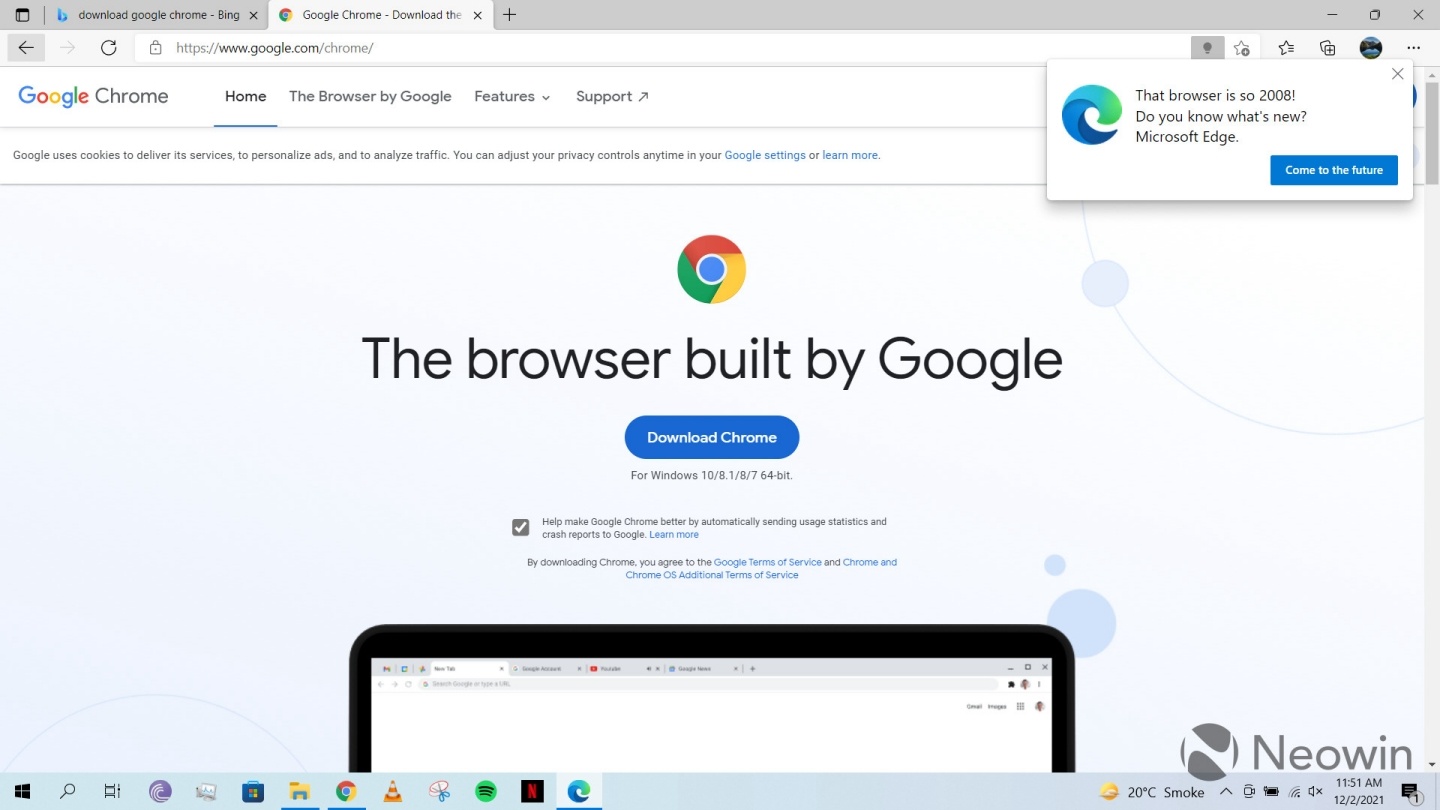 ‘ 这款浏览器太 2008 了！ ’微软出招想劝用户弃 Chrome 改投向 Edge 的怀抱 数码科技 图2张