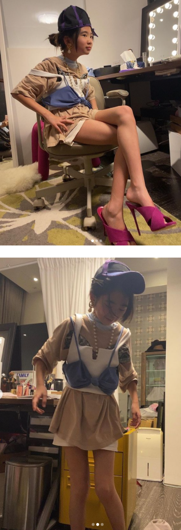 11岁Grace近照曝光！全身都是妈妈私人物品...被吐槽：扮丑搞笑 娱乐资讯 图1张