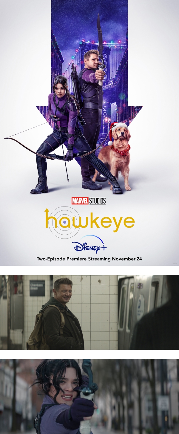 漫威第五部影集《Hawkeye》热播中！两代“鹰眼”互动反差超大！ 娱乐资讯 图1张