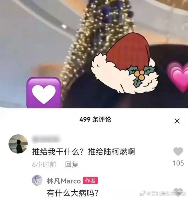 《青你2》“凡柯”疑BE！网友留言Cue陆柯燃 被林凡吐槽：有病吗 娱乐资讯 图1张