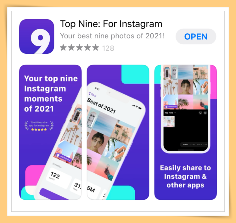 Tips I 2021年最多爱心IG贴文！3个App一键年度回顾Top 9贴文！ 更多热点 图2张