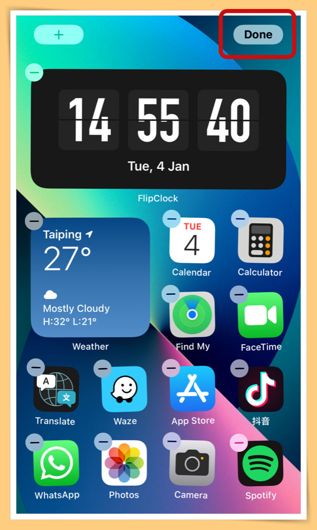 Tips I iPhone桌面时钟很特别！教你5个步骤设置翻页时钟！ 更多热点 图7张