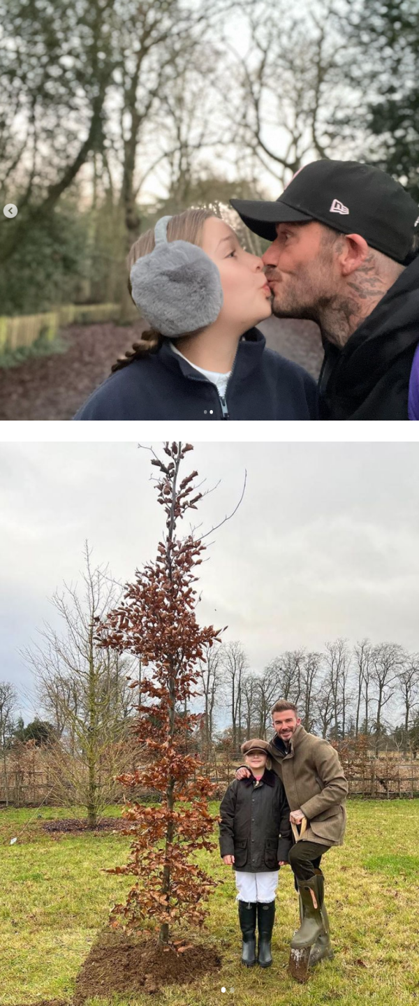 David Beckham 嘴对嘴亲吻11岁女儿Harper！网痛批：变态 娱乐资讯 图3张