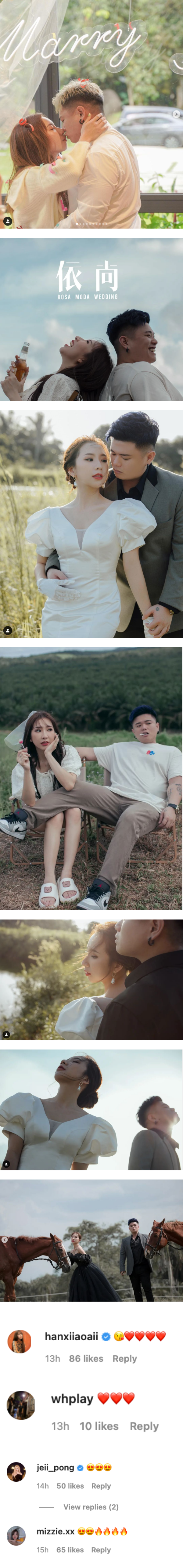 Jasmine 、阿旺晒绝美婚纱照！影片遭网猜：感觉像怀孕了 娱乐资讯 图2张