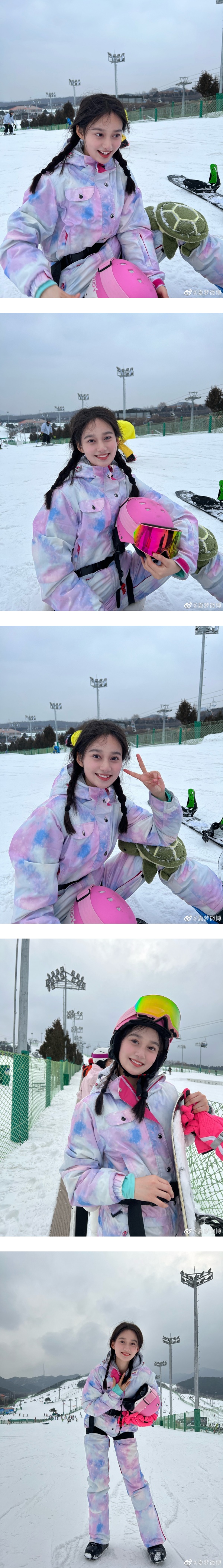 20岁北电美女滑雪照惊艳网友！被指像Angelababy 同款图比较 娱乐资讯 图1张