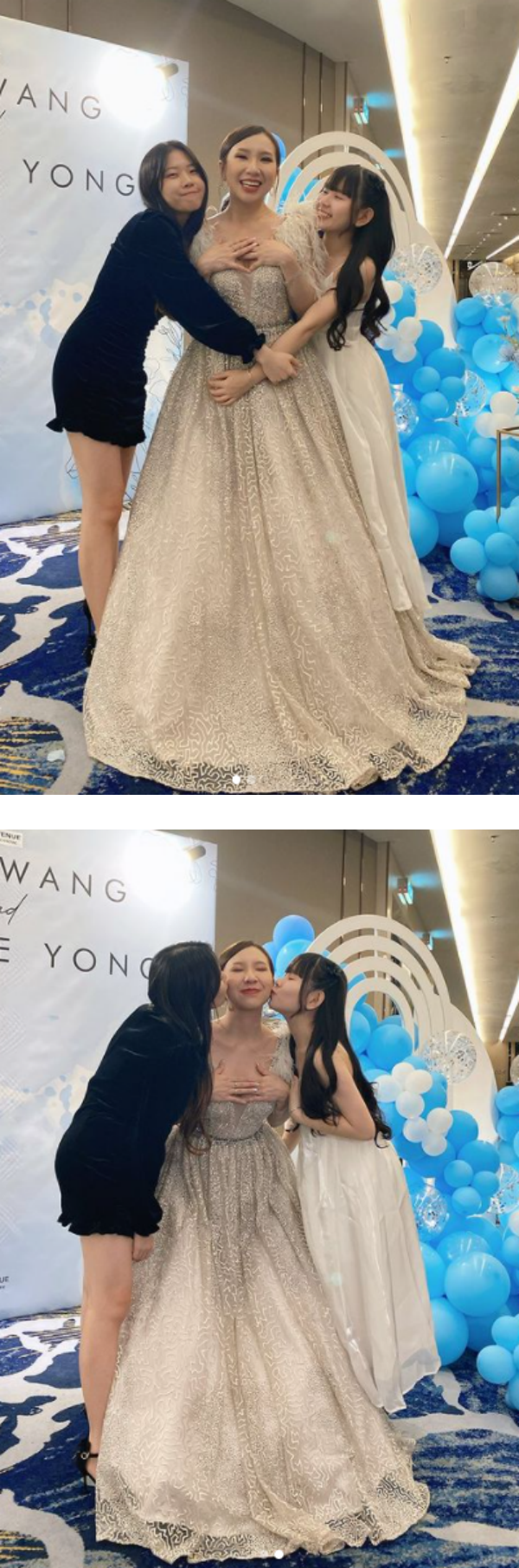 Jasmine结婚...Findy晒三姐妹合照：小时候就说一定是二姐先嫁人！ 娱乐资讯 图2张