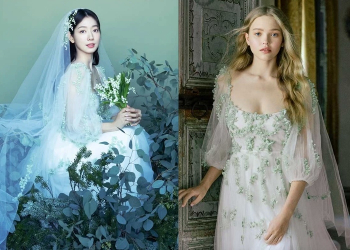 Style｜女神朴信惠结婚了！身穿绝美镂空婚纱出自“晚礼服之王”！ 更多热点 图3张
