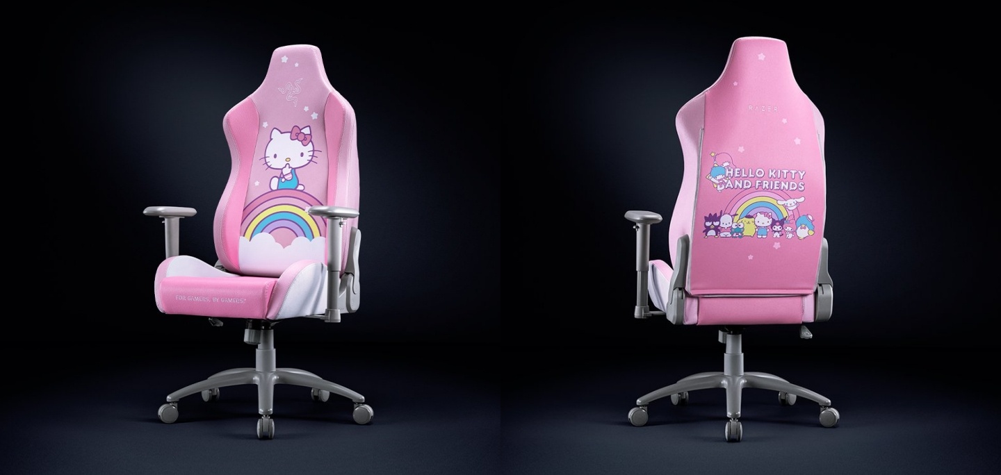 太粉太可爱！Razer 推出 Hello Kitty 系列电竞周边 无线耳机、鼠标、电竞椅通通都有 数码科技 图3张
