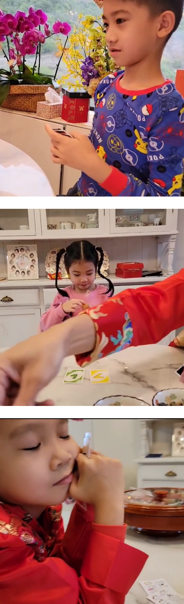 防疫意识超高！陈豪在家坚持戴口罩...饭桌前、陪孩子玩也不脱下！ 娱乐资讯 图1张