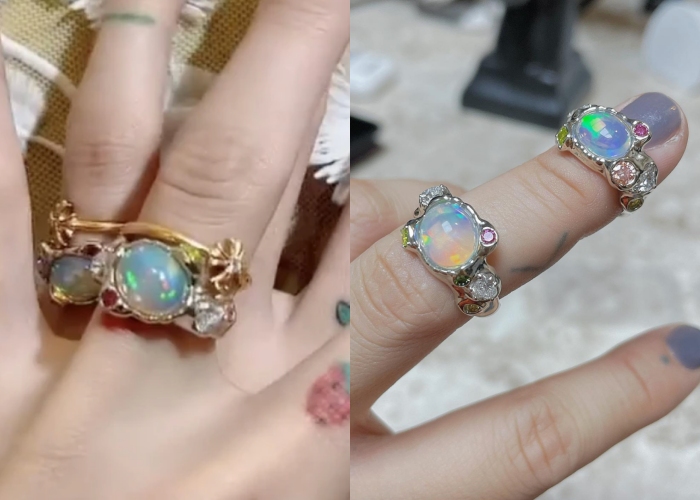 Style｜求婚不用钻，泫雅被“欧泊宝石”婚戒套牢更特别！ 更多热点 图1张