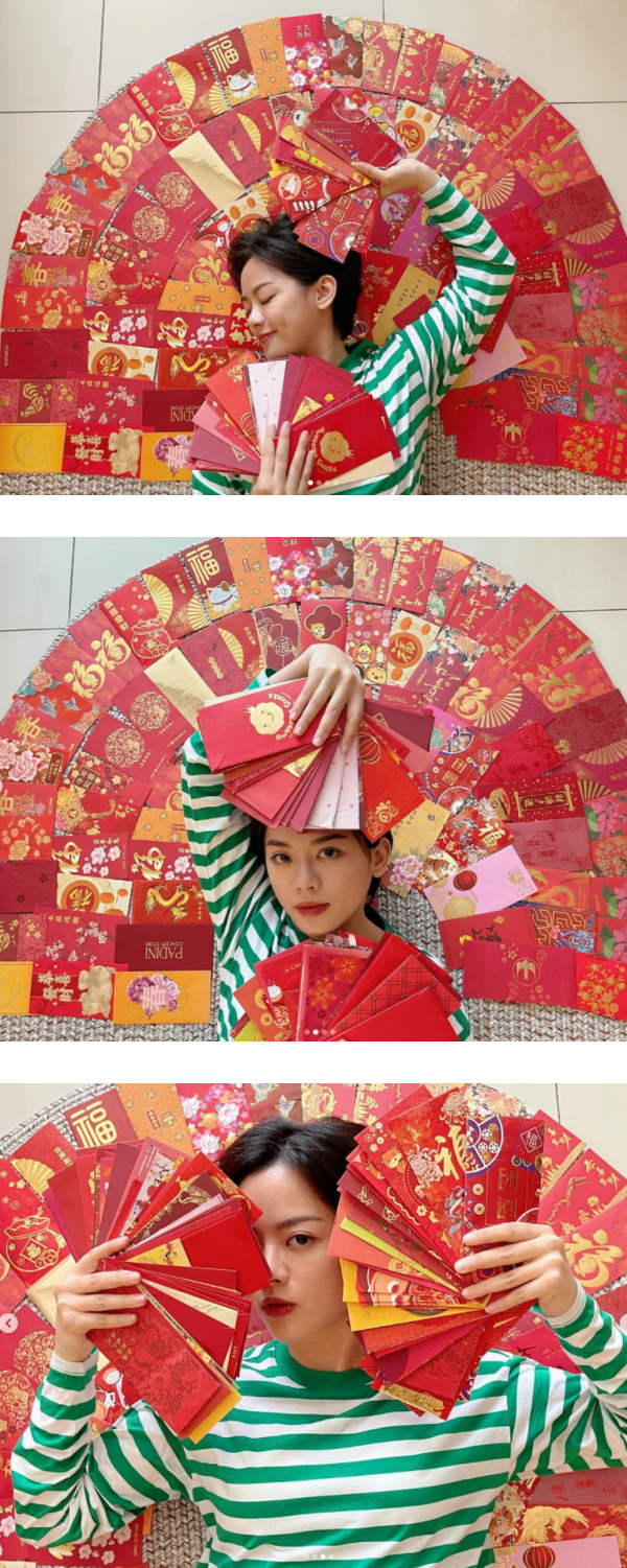 曾洁钰一次公开5年份红包数量！可以躺在上面睡觉！ 娱乐资讯 图2张