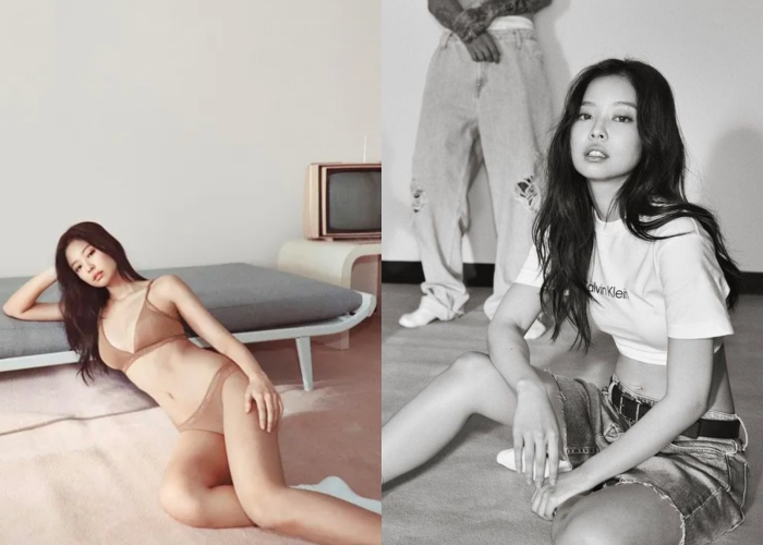 Style｜Jennie躺沙发拍内衣广告，连发多张性感慵懒形象照助攻CK 更多热点 图5张