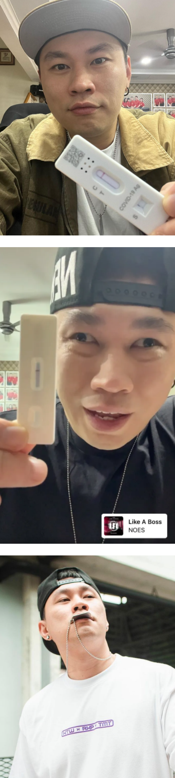 马来西亚网红Tomato晒“2条线”宣布确诊！每天都Self test“验到有为止” 娱乐资讯 图4张