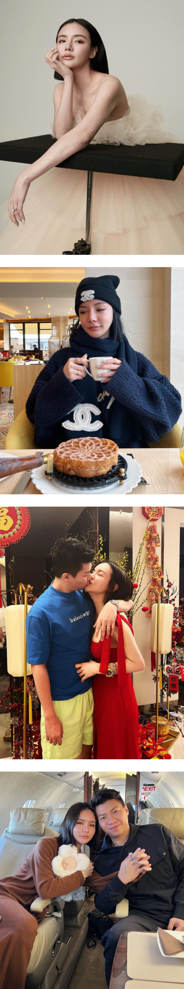 何猷君前女友高调二婚！金头饰、金手镯、金戒指、鸽子蛋钻戒集齐一身！ 娱乐资讯 图4张