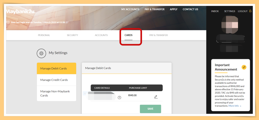 Tips I Maybank卡逾期不能到银行换卡？教你两个方法轻松更换Debit卡！ 更多热点 图4张