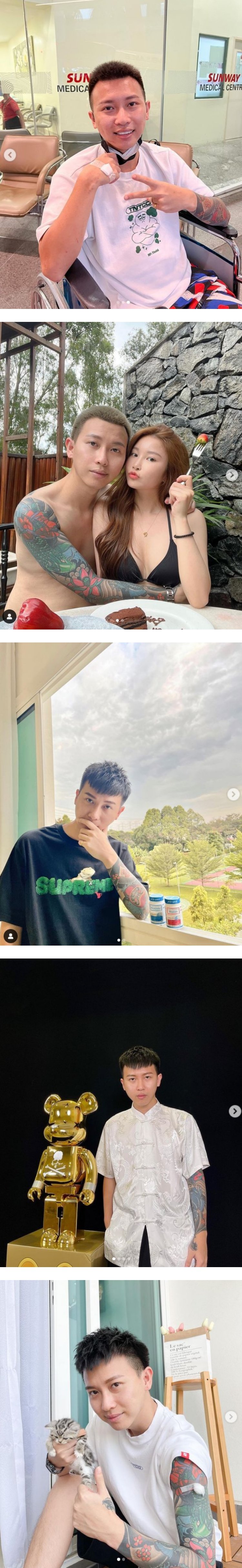 大花臂也能是艺术品！ 盘点有纹身的马来西亚网红...她在额头刺字纪念 娱乐资讯 图4张