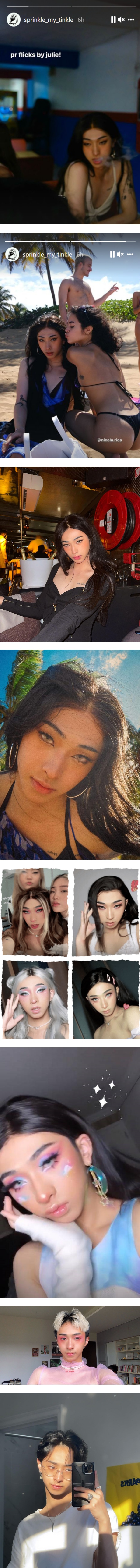 伊能静20岁儿子再现女装！胸前深V 和比基尼辣妹拼过！ 娱乐资讯 图2张