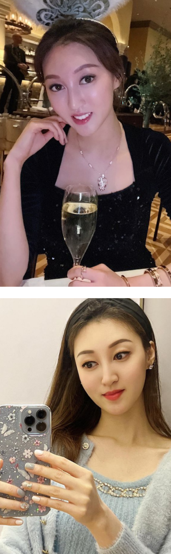 张宝儿露深邃锁骨自拍！撞脸港姐何艳娟？ 娱乐资讯 图2张